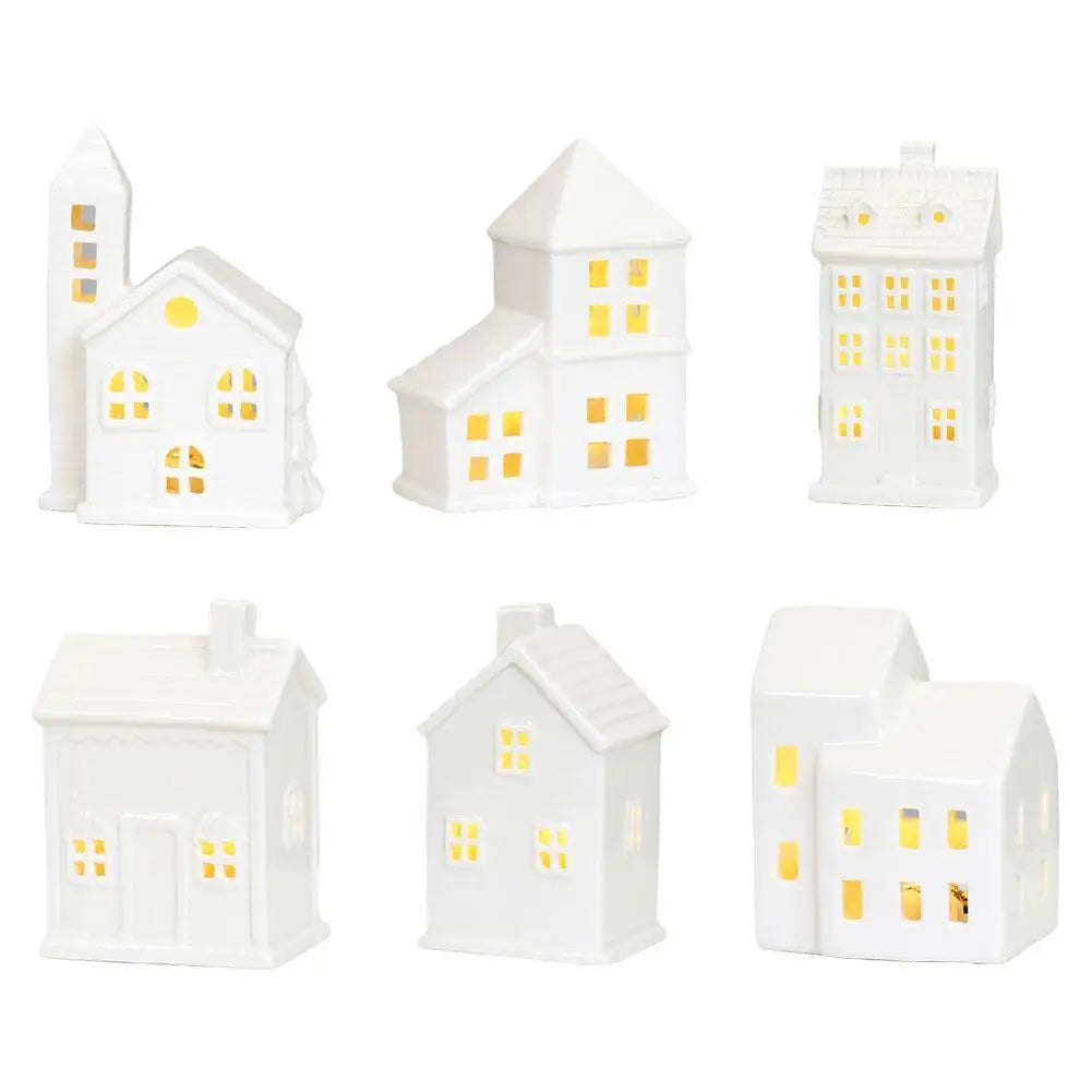 Lighted Ceramic Houses