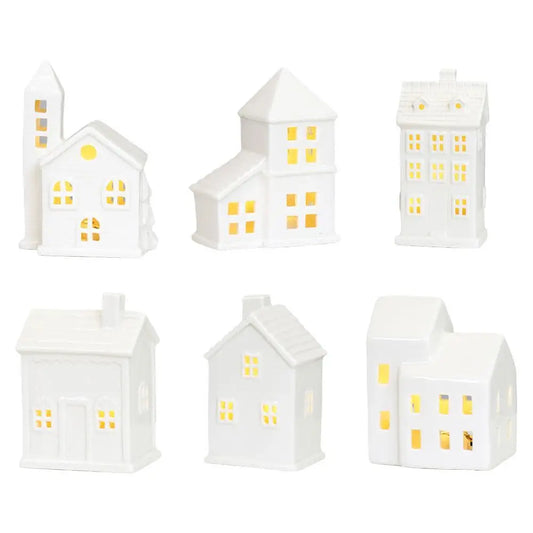 Lighted Ceramic Houses