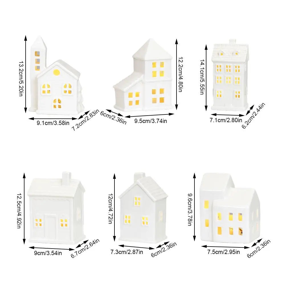 Lighted Ceramic Houses