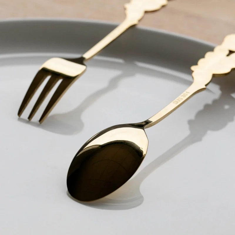 Royal Rose Spoon & Fork