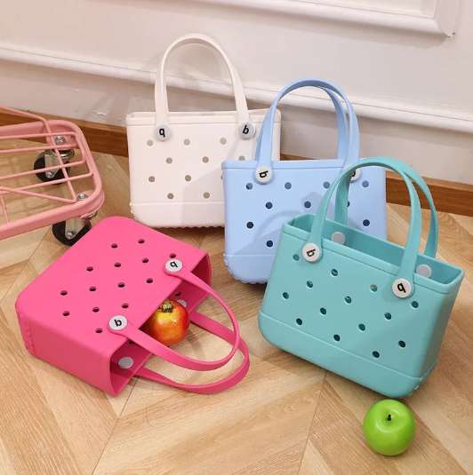 Multiple color Rubber Beach Bags